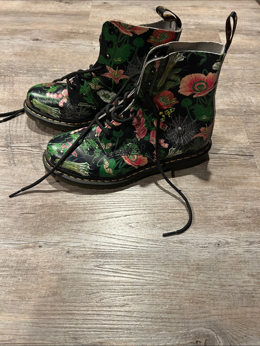 RARE Dr Martens 1460 Pascal Wild Botanic Floral boots 10L
